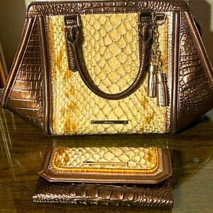 Brahmin Arden Handbag with Wallet in Excellent Condition